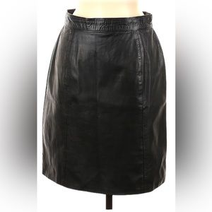 VTG. Leather High Waist Skirt